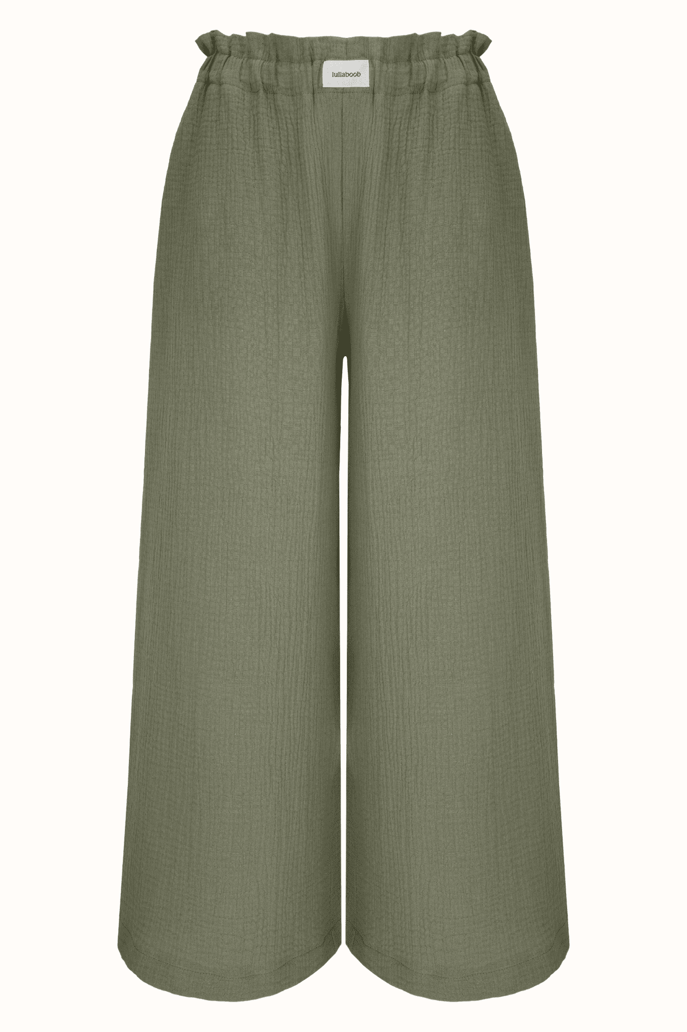 Muslin lilac pants olive - lullaboob