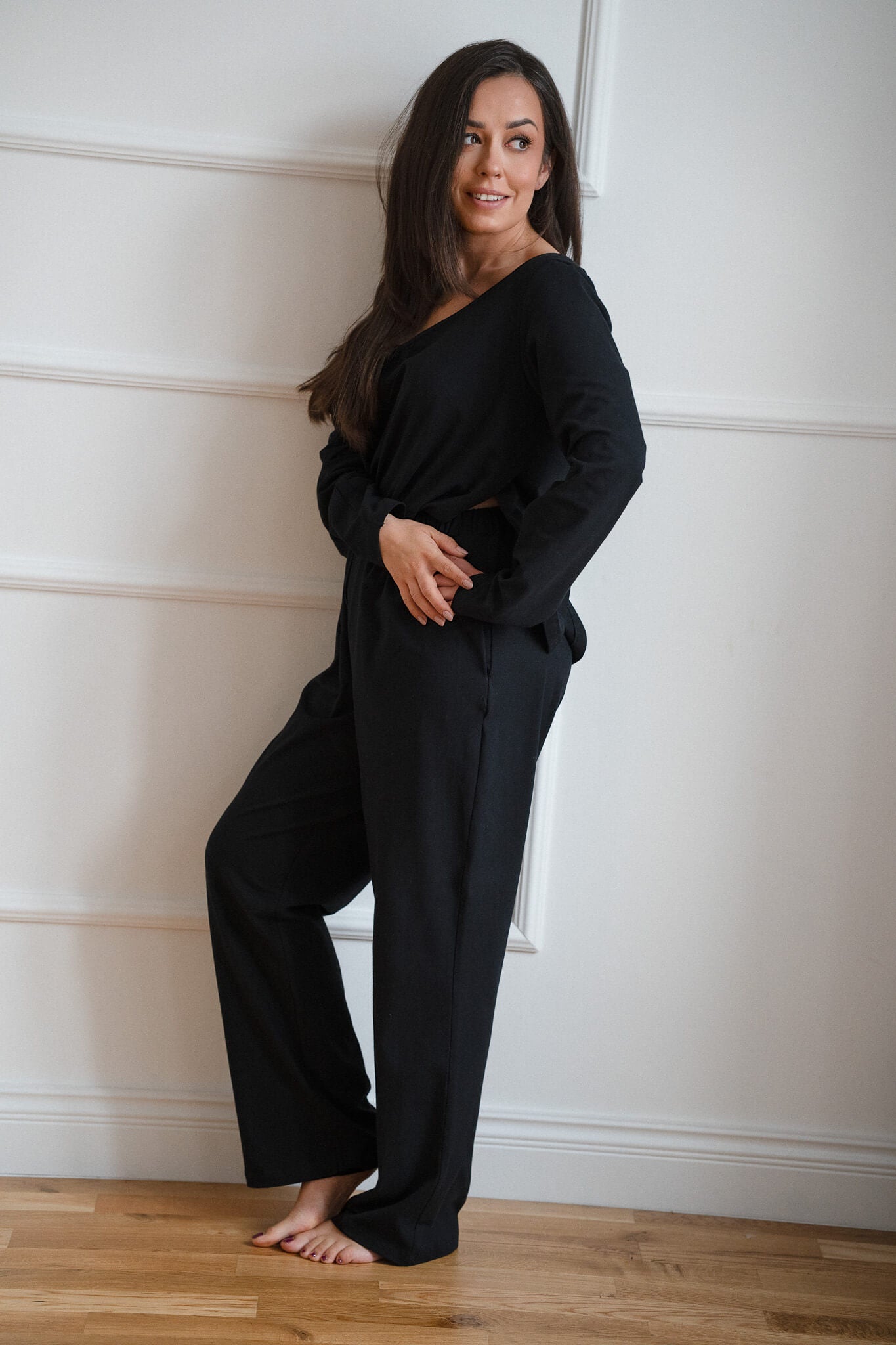 Pantalon post-partum Nina - Noir