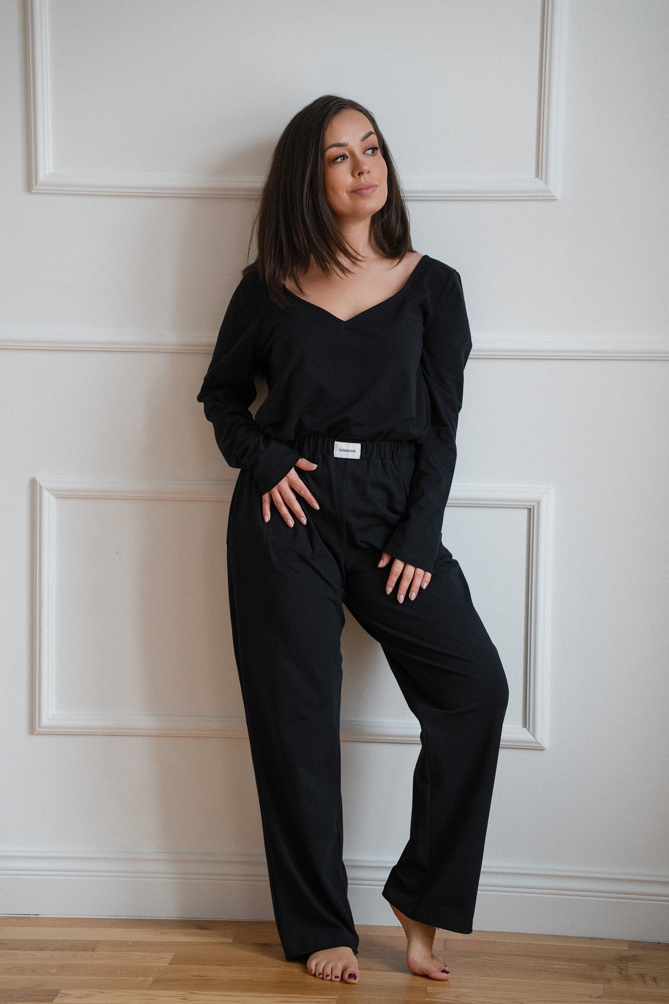 Pantalon post-partum Nina - Noir