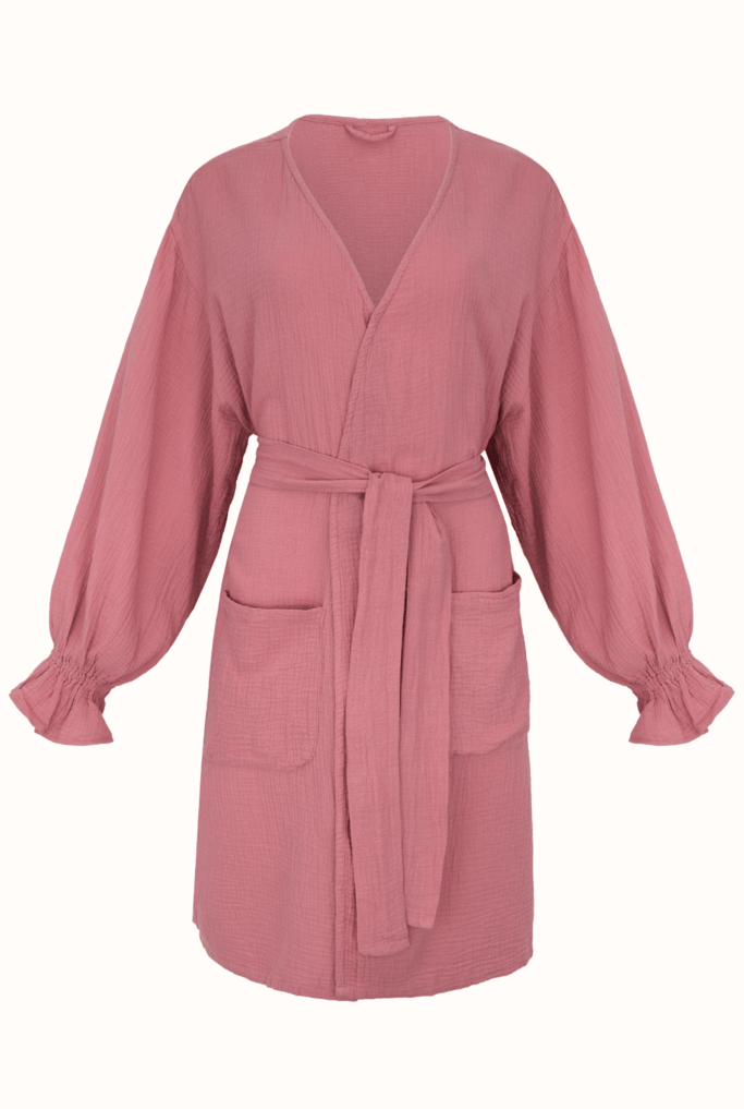 The bathrobe had a retro pink - lullaboob